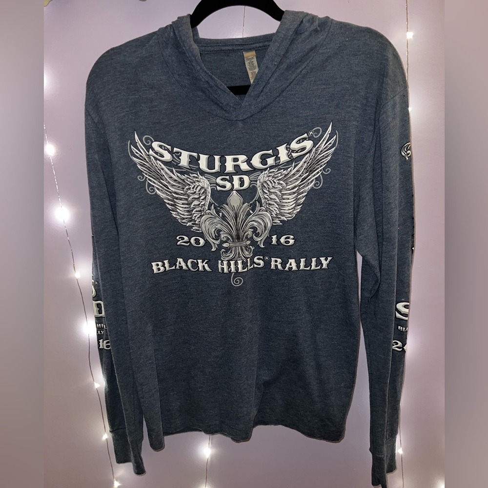 2016 Sturgis Motorcycle Rally hooded long sleeved tee